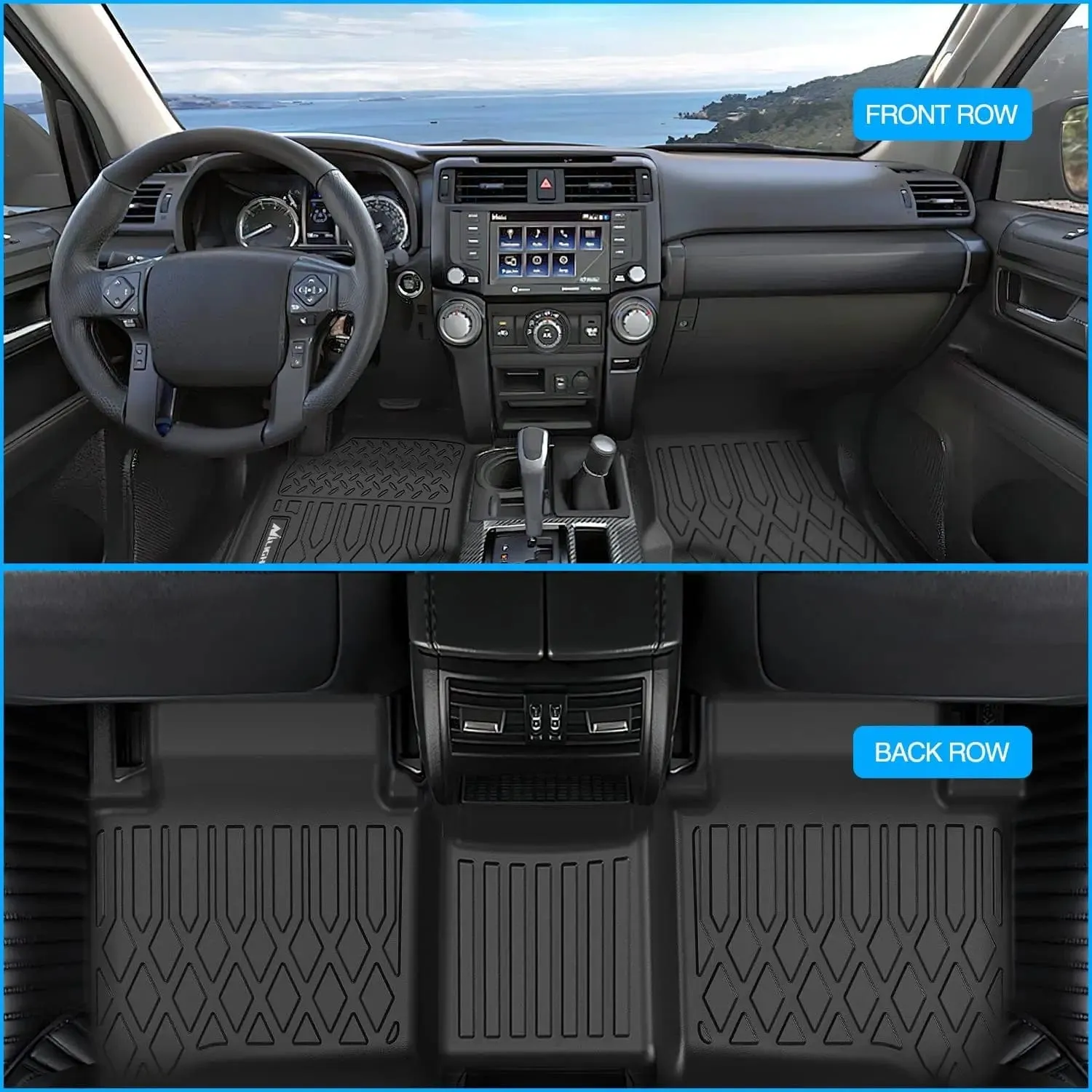 2019-2024 Ford Ranger SuperCrew Cab TPE Floor Mats