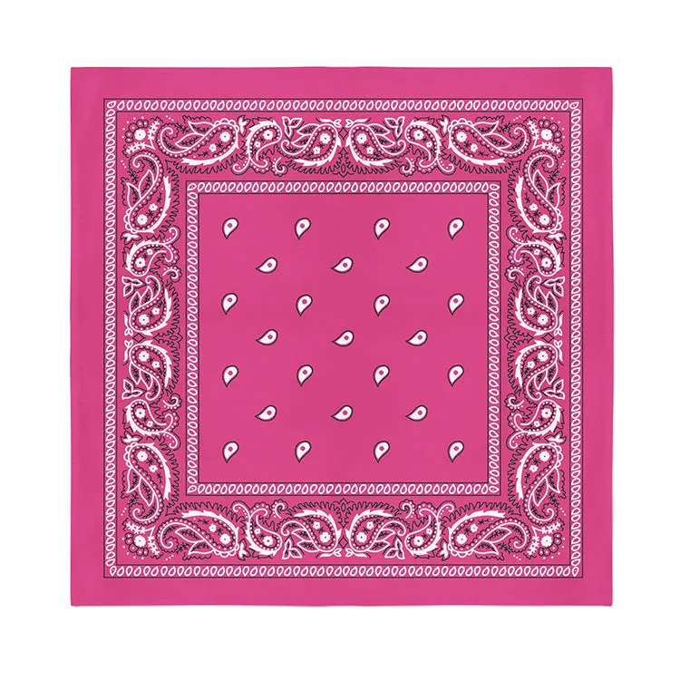 6 Pack XL Polyester Paisley Bandanas - Fast FREE Shipping