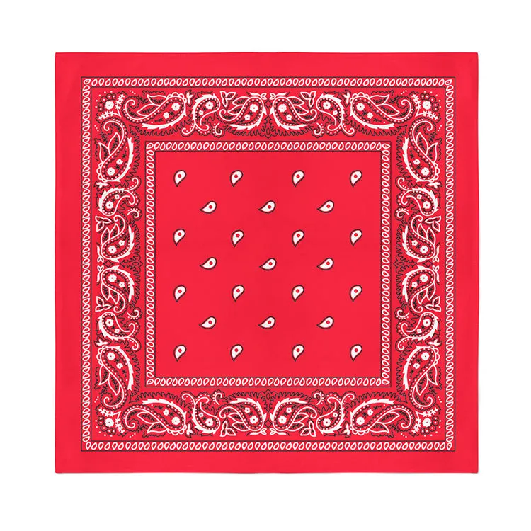 6 Pack XL Polyester Paisley Bandanas - Fast FREE Shipping