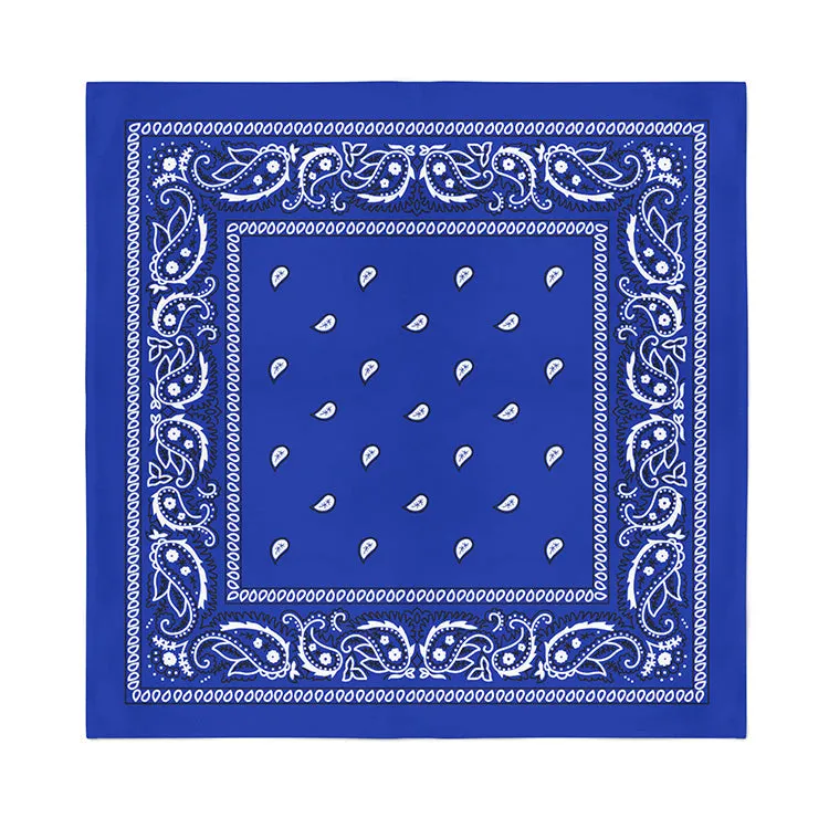 6 Pack XL Polyester Paisley Bandanas - Fast FREE Shipping