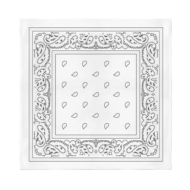 6 Pack XL Polyester Paisley Bandanas - Fast FREE Shipping