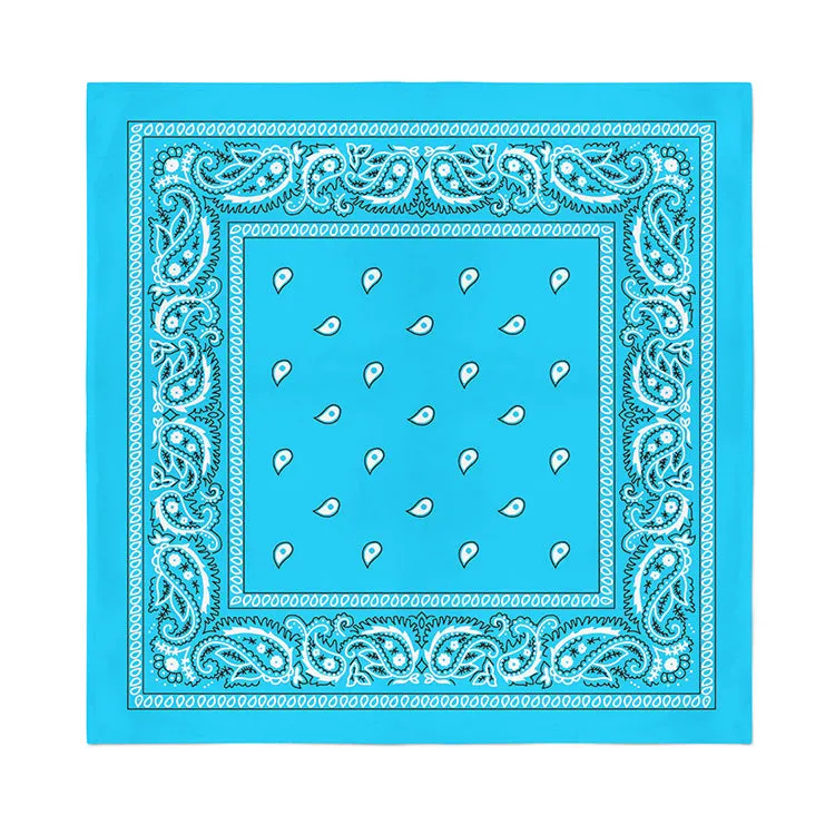 6 Pack XL Polyester Paisley Bandanas - Fast FREE Shipping