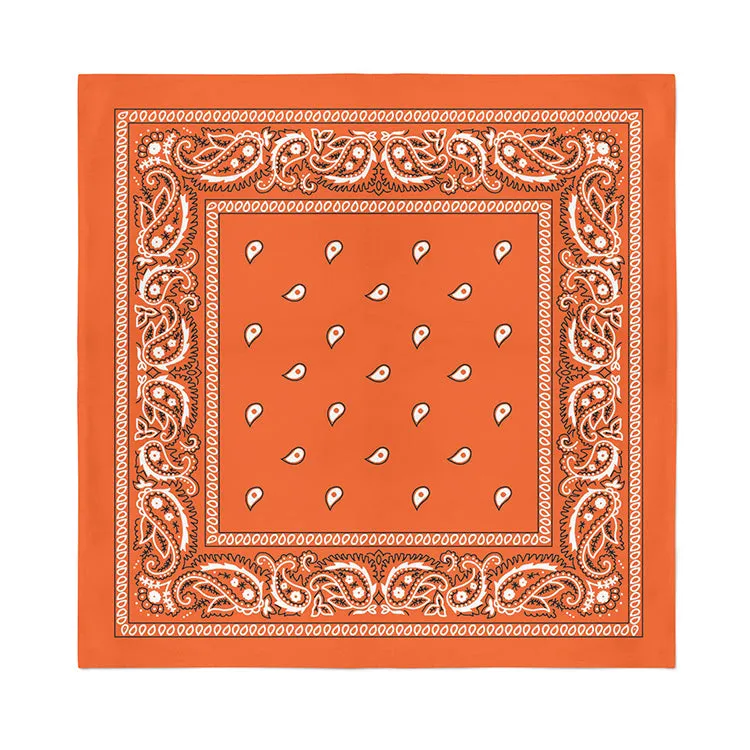 6 Pack XL Polyester Paisley Bandanas - Fast FREE Shipping