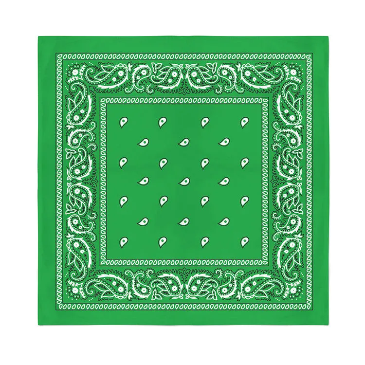 6 Pack XL Polyester Paisley Bandanas - Fast FREE Shipping