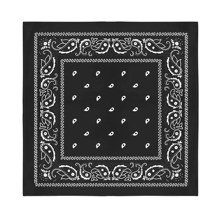 6 Pack XL Polyester Paisley Bandanas - Fast FREE Shipping