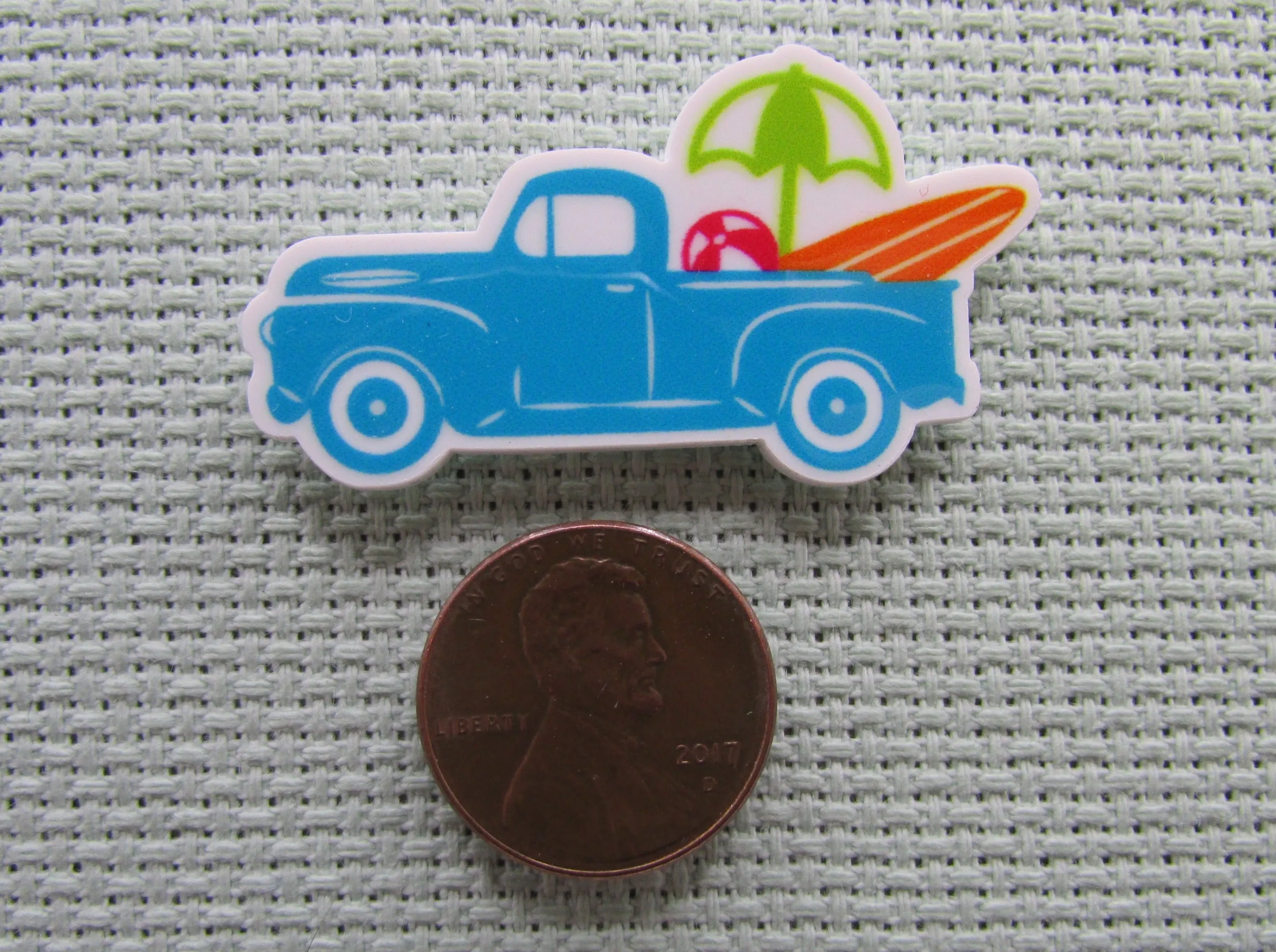 Blue Summertime Truck Needle Minder, Cover Minder, Magnet LAST ONE!