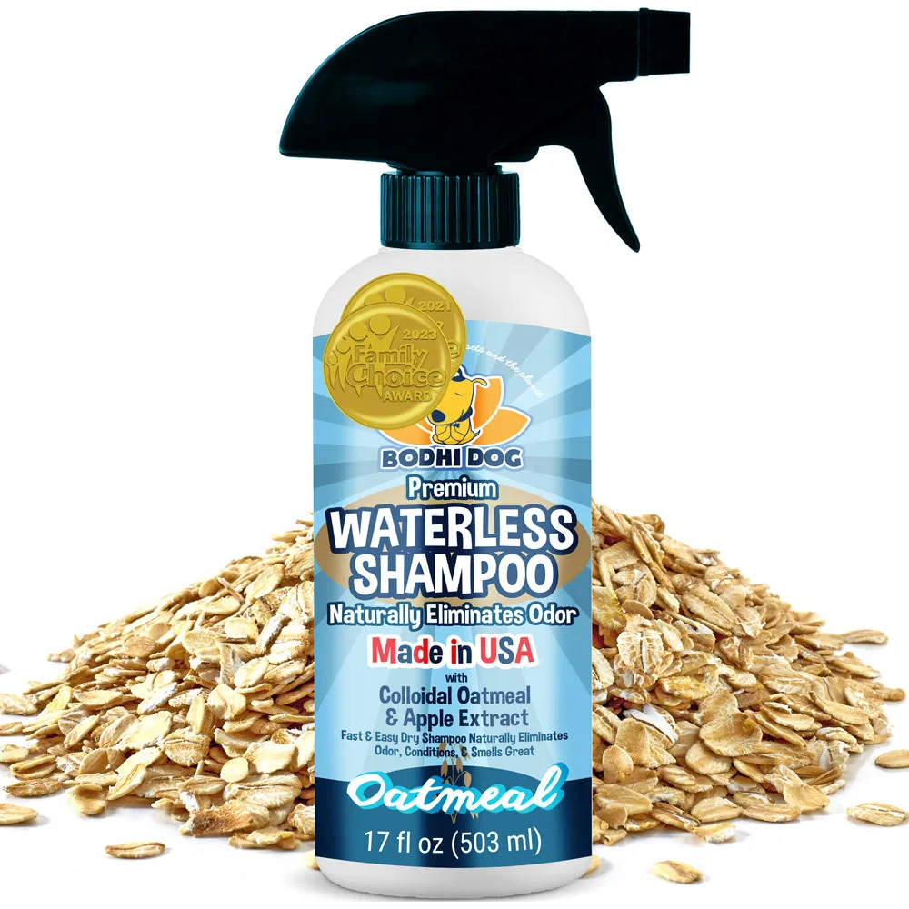 Bodhi Dog Waterless Shampoo | Natural Dry Shampoo for Dogs or Cats | Neutralizes Pet Odor | No Rinse Required | Made with Natural Extracts | Vet Approved | Made in USA (Oatmeal & Apple)