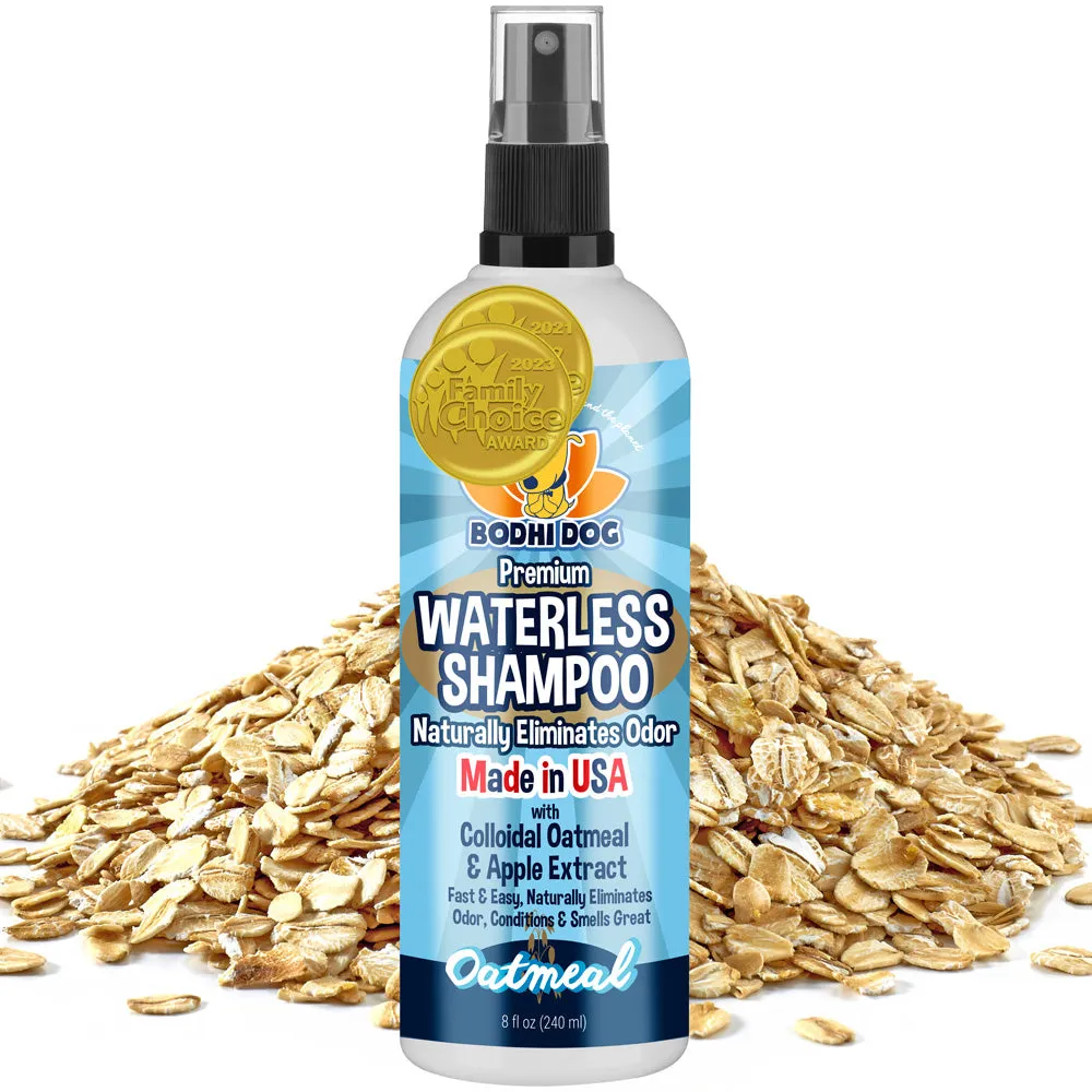 Bodhi Dog Waterless Shampoo | Natural Dry Shampoo for Dogs or Cats | Neutralizes Pet Odor | No Rinse Required | Made with Natural Extracts | Vet Approved | Made in USA (Oatmeal & Apple)