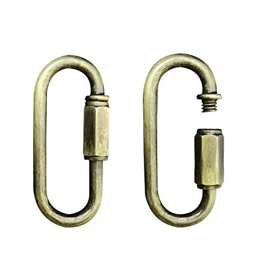 CUFEAL: Heavy Duty D Shape Chain Connector - M4 Quick Links (4MM, Pack of 10)