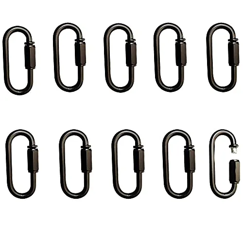 CUFEAL: Heavy Duty D Shape Chain Connector - M4 Quick Links (4MM, Pack of 10)