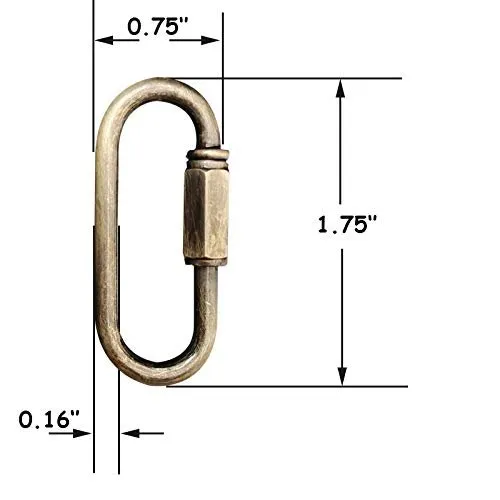 CUFEAL: Heavy Duty D Shape Chain Connector - M4 Quick Links (4MM, Pack of 10)