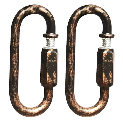 CUFEAL: Heavy Duty D Shape Chain Connector - M4 Quick Links (4MM, Pack of 10)