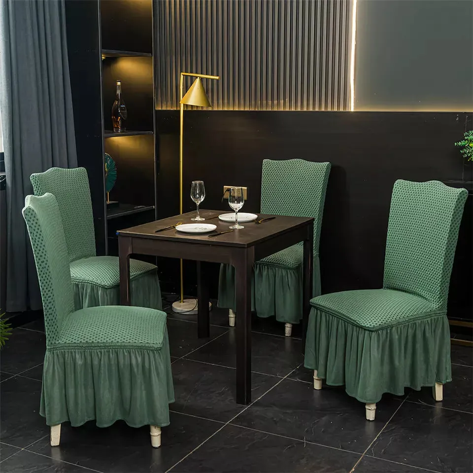Turkish Style Dining Chairs Covers  -  Green