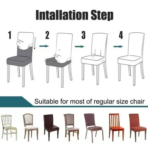 Turkish Style Dining Chairs Covers  -  Green
